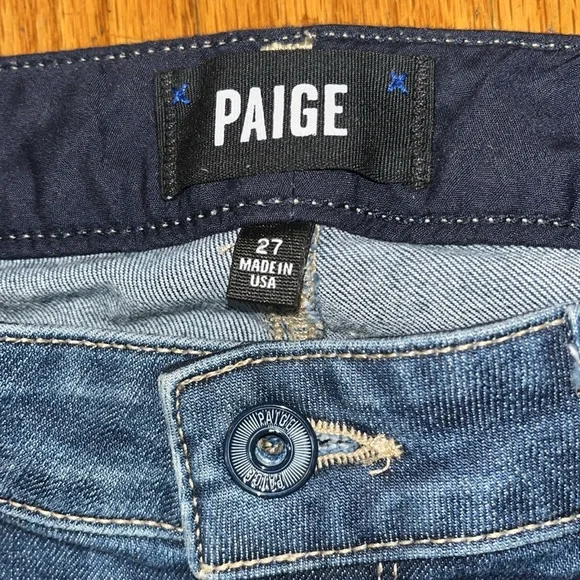 PAIGE Skyline Ankle Peg Blue Denim Jeans Size 27 - Picture 4 of 9